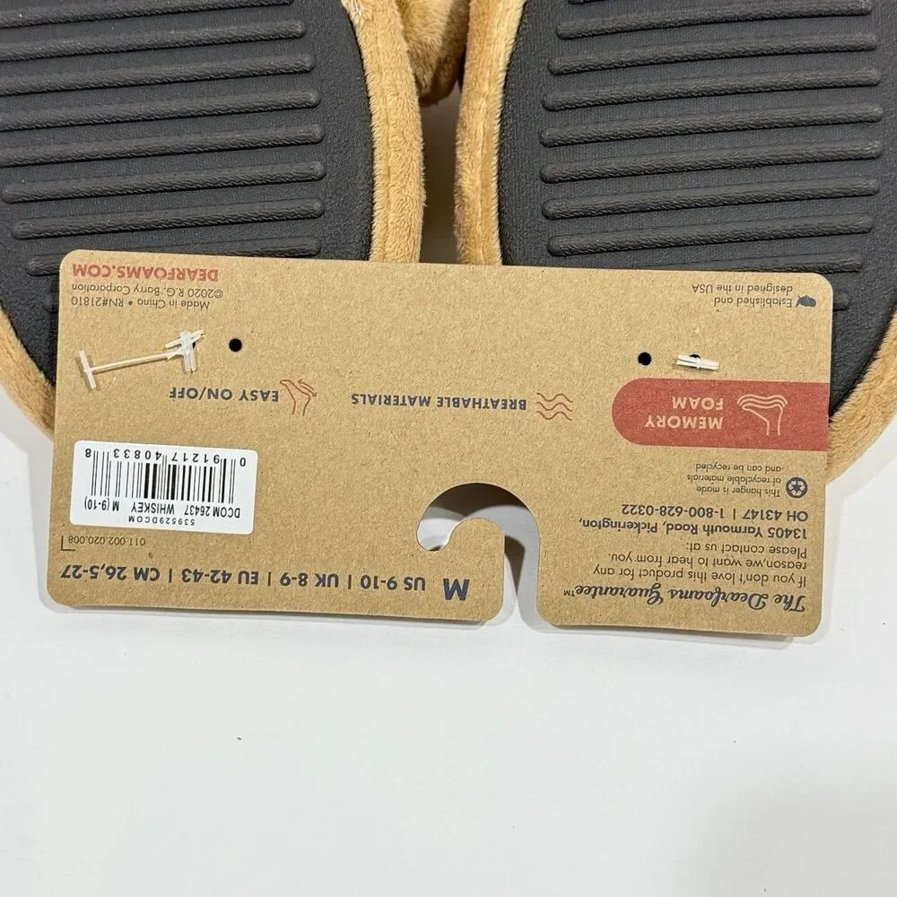 Dearfoams Men's Size M 9-10 Turkey Scuff Slippers Holiday Thanksgiving Winter